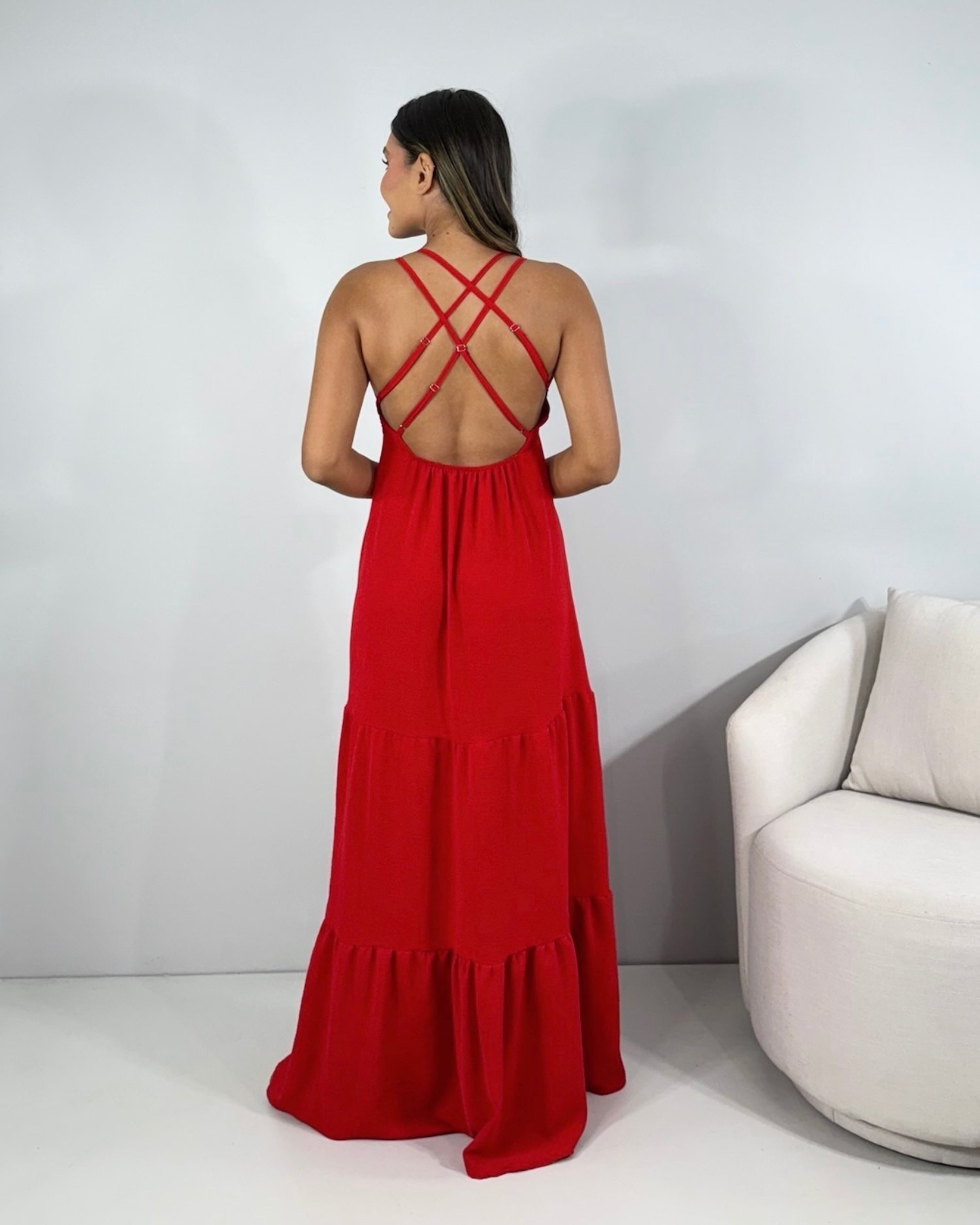 Vestido Noely - Vermelho - Imagem 3
