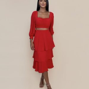 Saia Olga em Duna - Vermelho