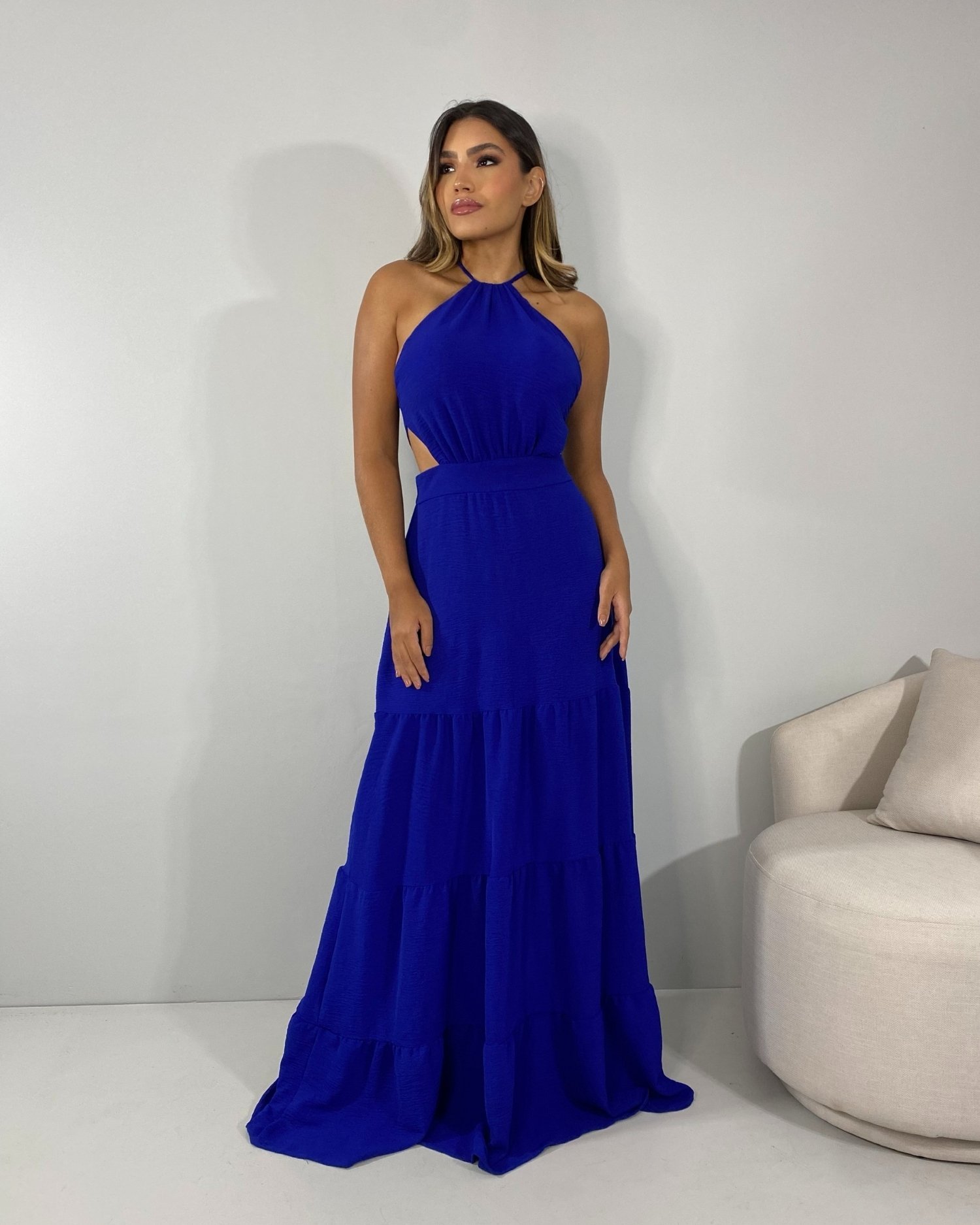 Vestido Estefane Longo - Azul Royal - Imagem 6