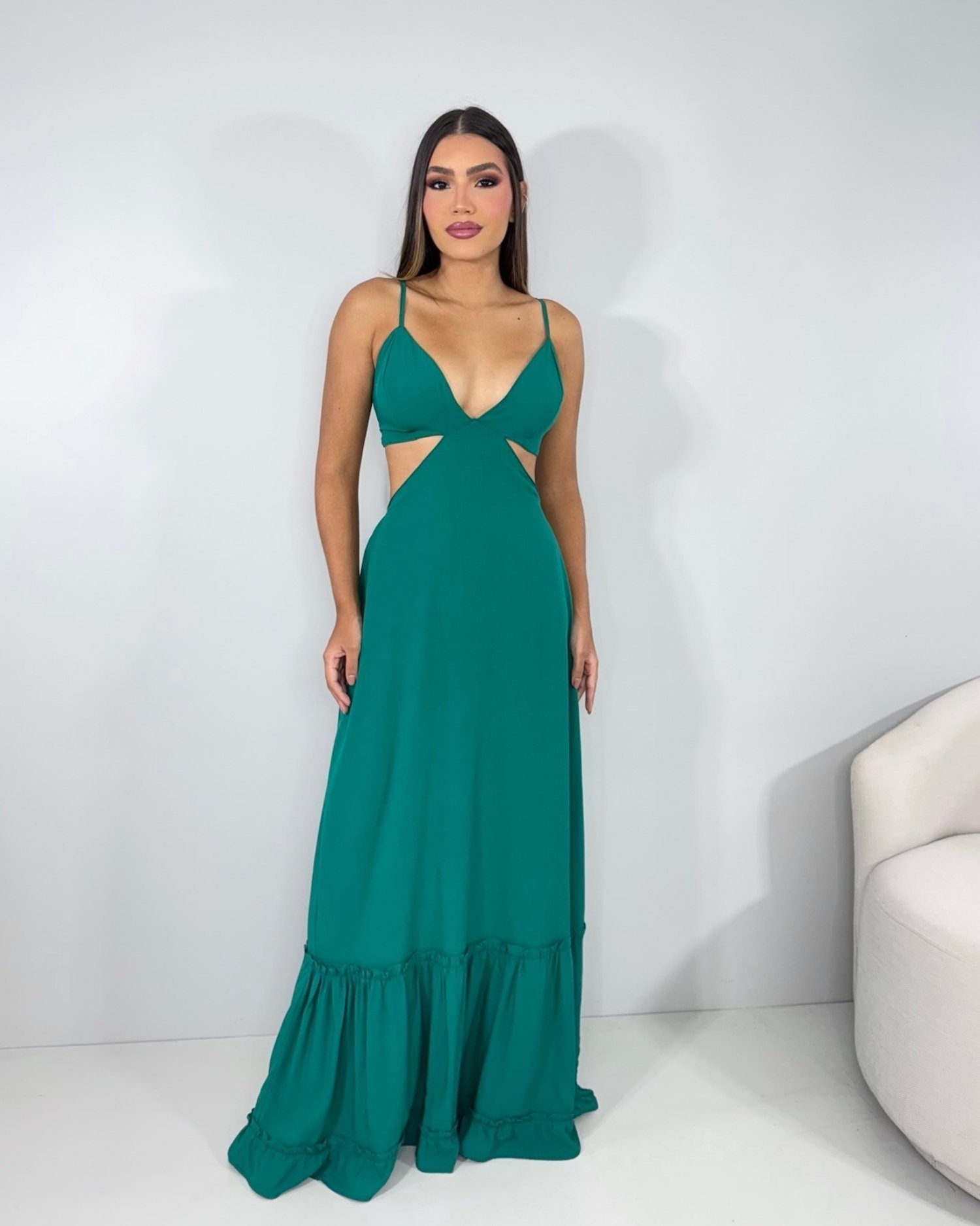 Vestido Launa - Verde Amazônia