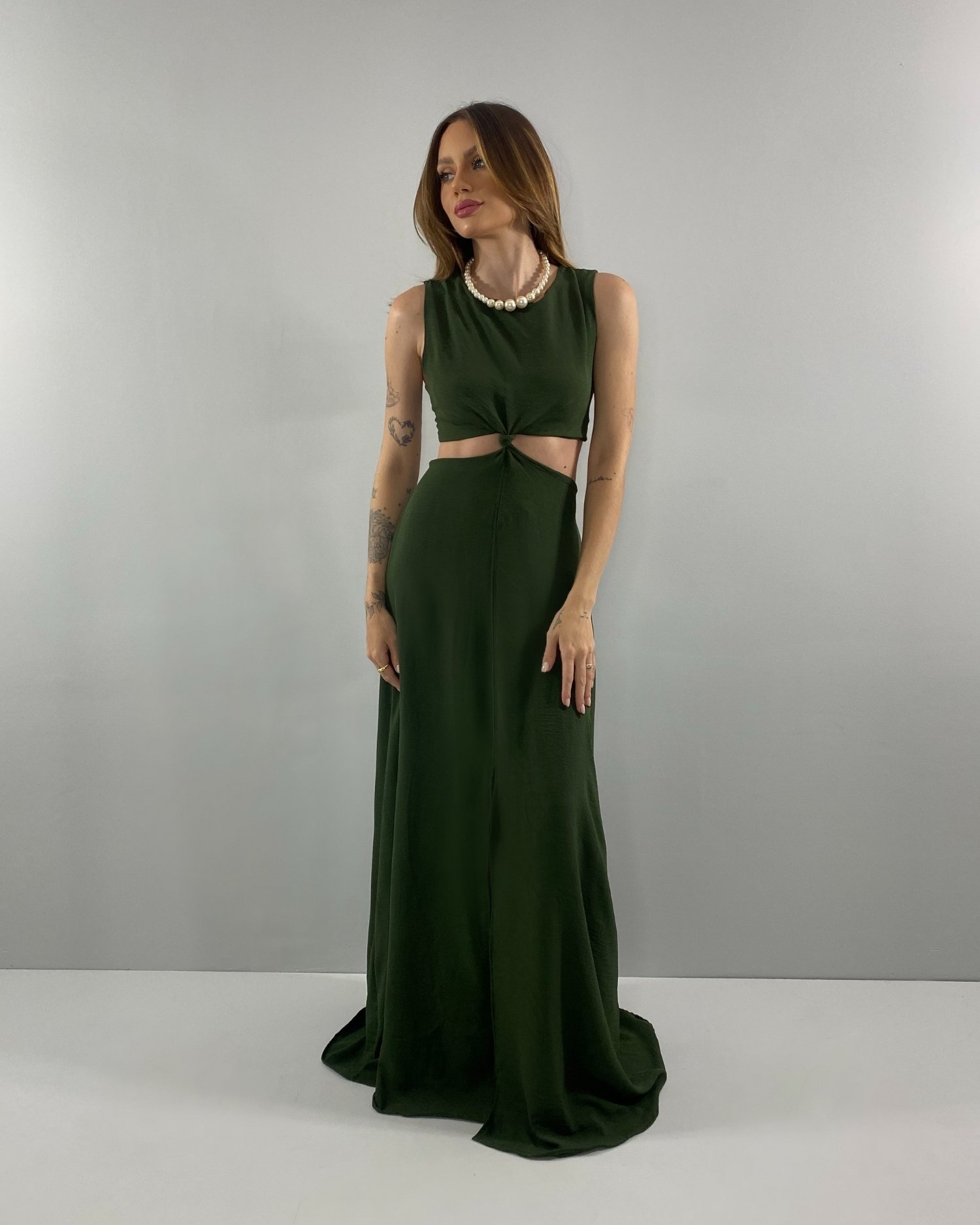 Vestido Emma - Verde Militar - Imagem 3