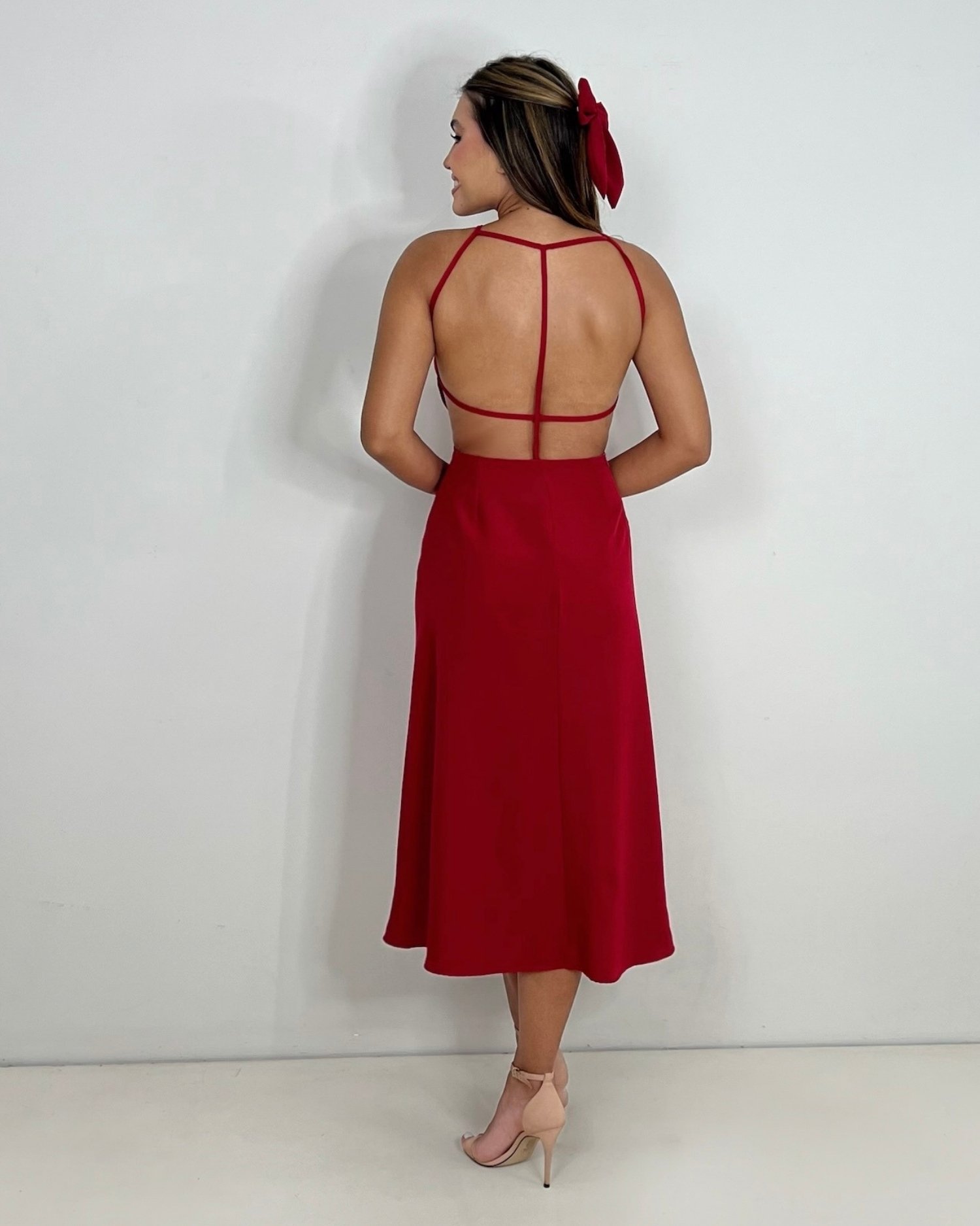 Vestido Patrícia - Vermelho - Imagem 4