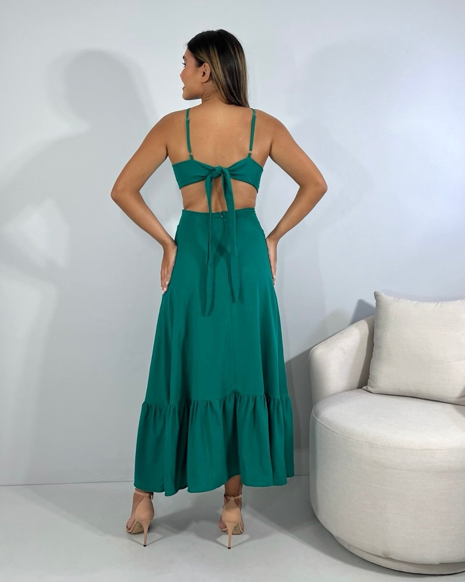 Vestido Aurora - Verde Amazônia - Imagem 3