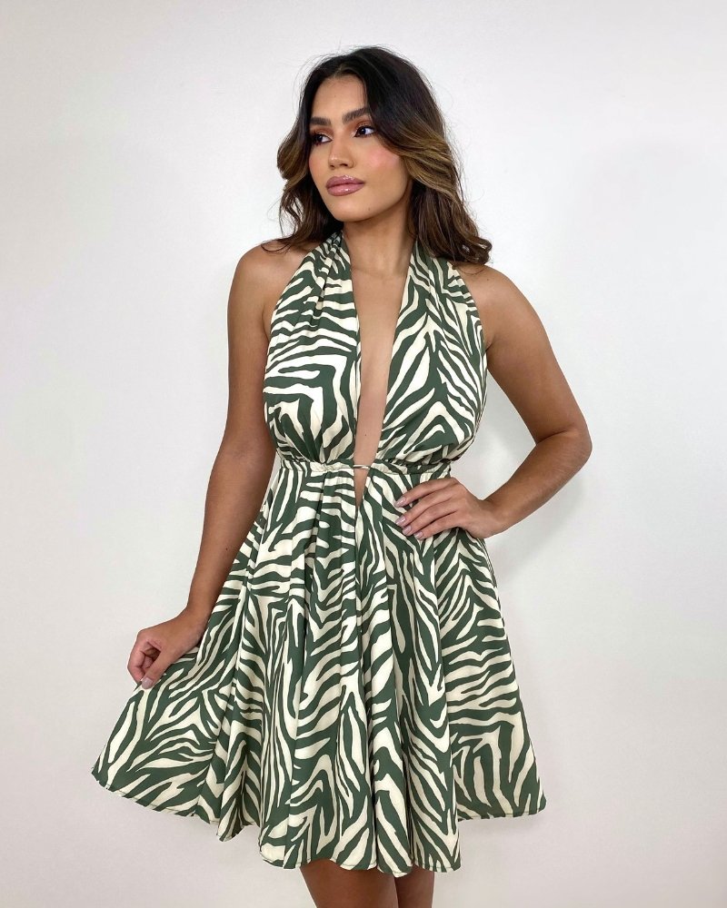 Vestido Marisa - Zebra Verde