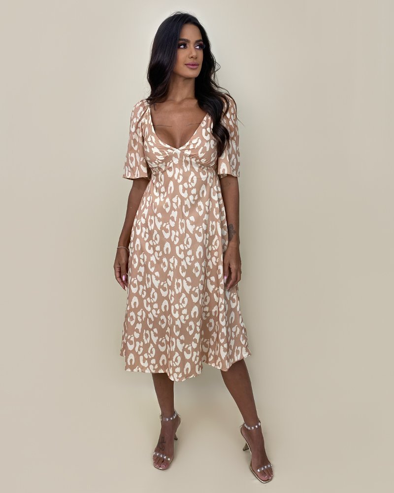 Vestido Núbia - Onça Bege - Imagem 2