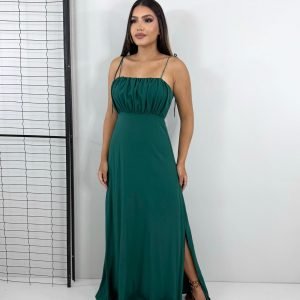 Vestido Drica Longo - Verde Amazônia