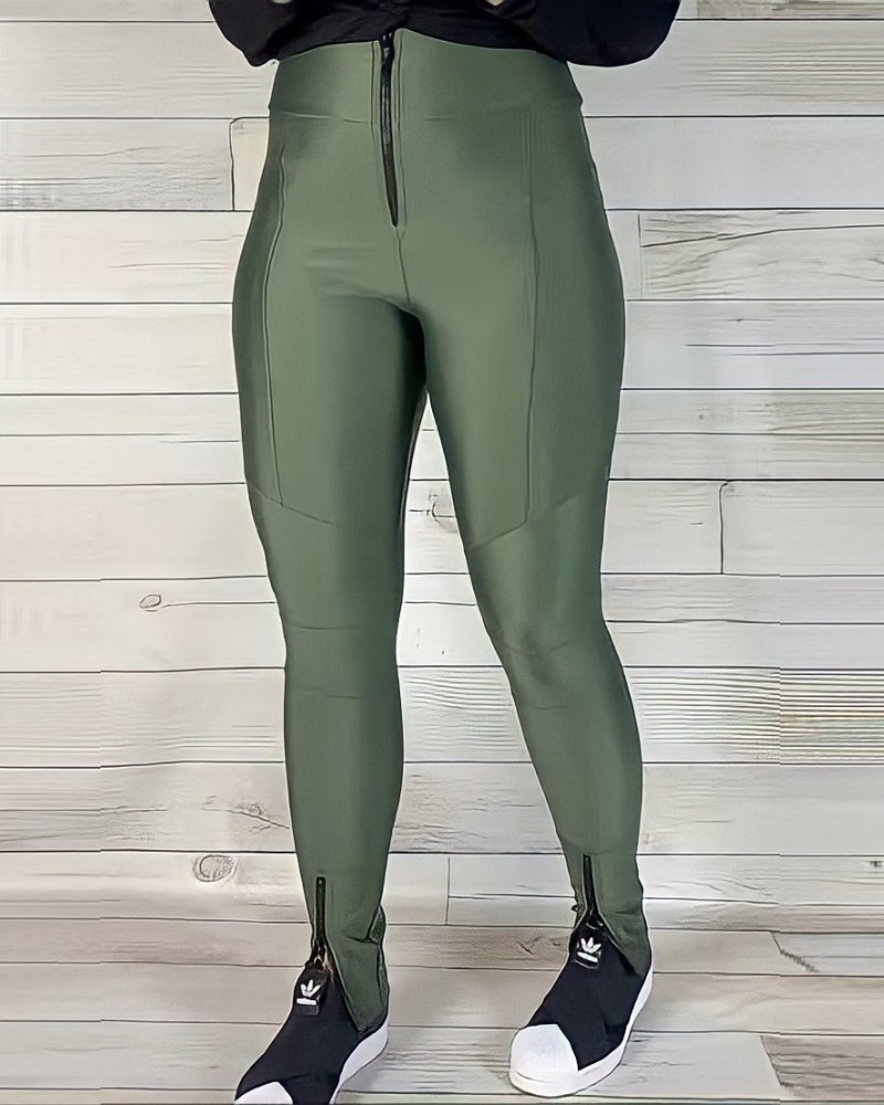 Calça Prada - Verde - Zíper na Barra