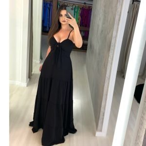 Vestido Camila em Duna - Preto