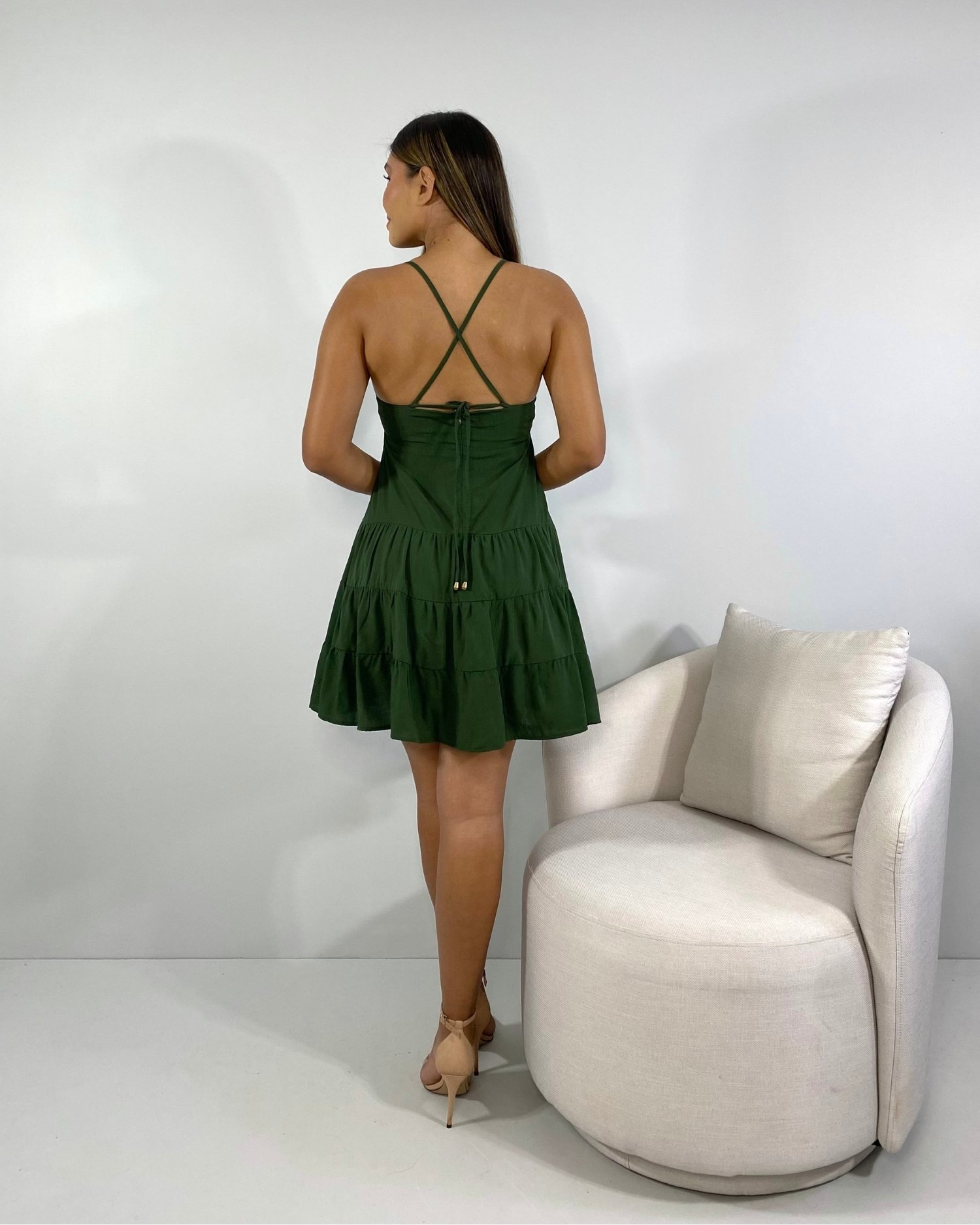 Vestido Chloe - Verde Militar - Imagem 5