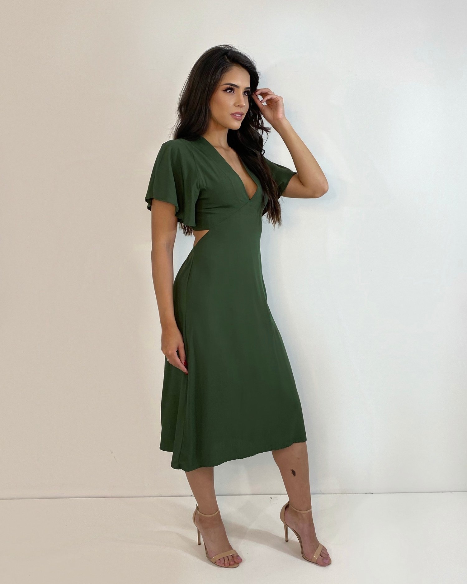 Vestido Ariane - Verde Militar - Imagem 3