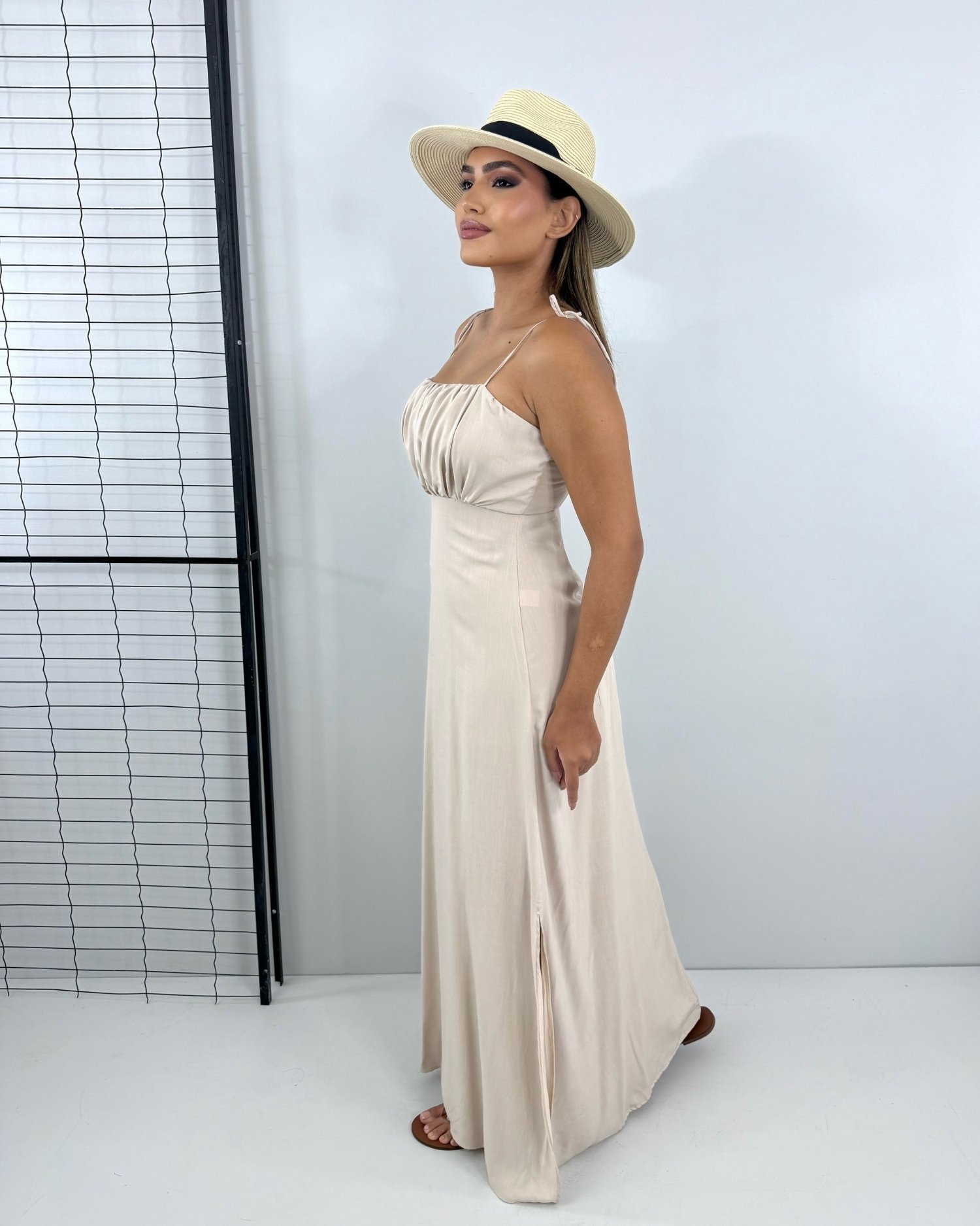 Vestido Drica Longo - Nude - Imagem 4