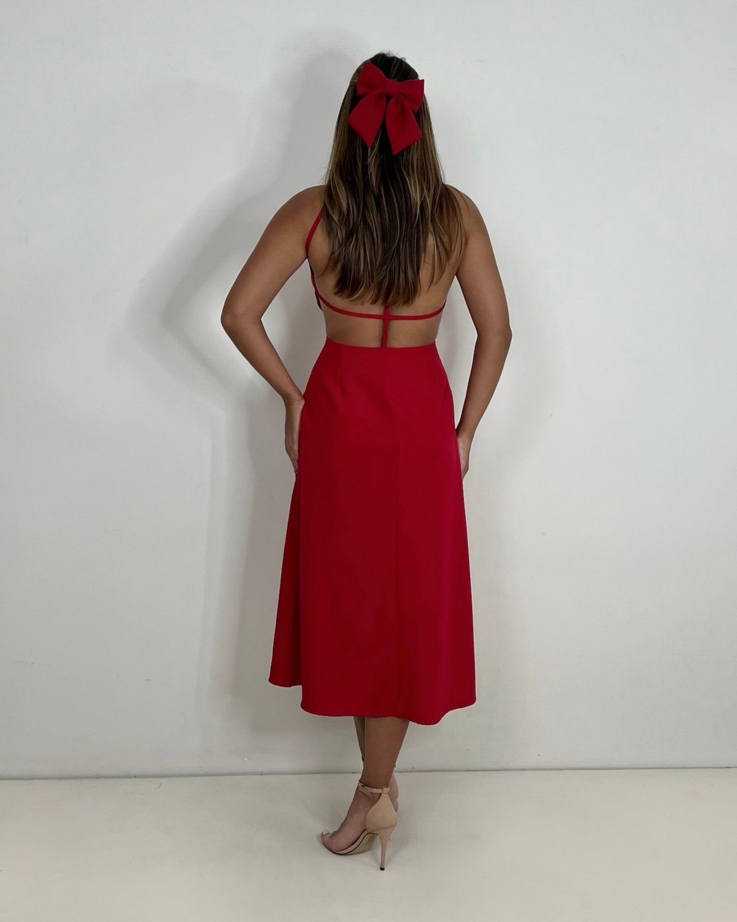 Vestido Patrícia - Vermelho - Imagem 3