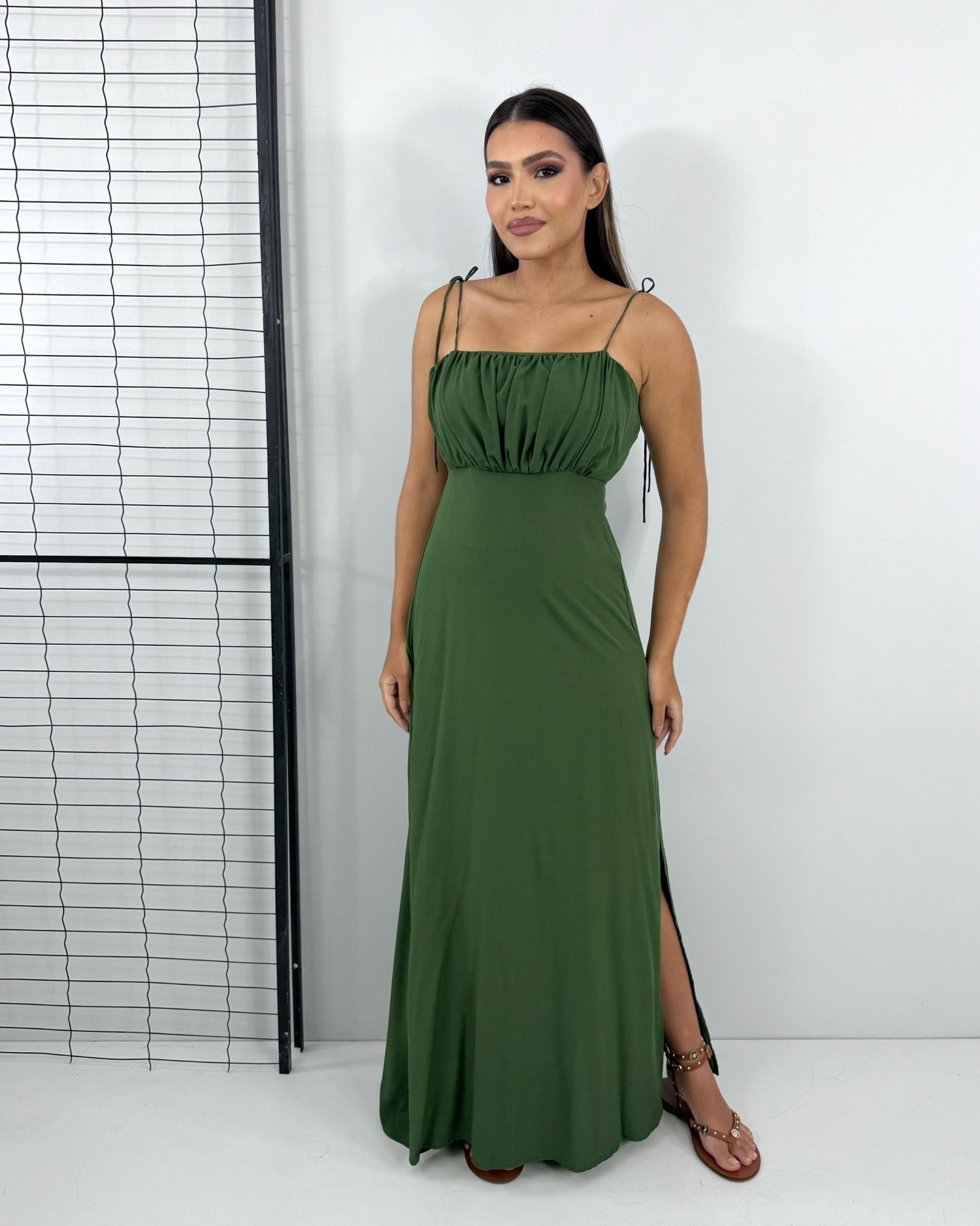 Vestido Drica Longo - Verde Militar - Imagem 2