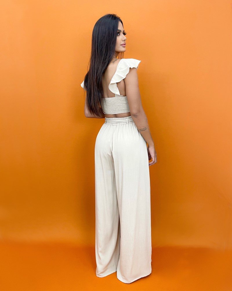 Calça Pantalona - Nude - Imagem 2