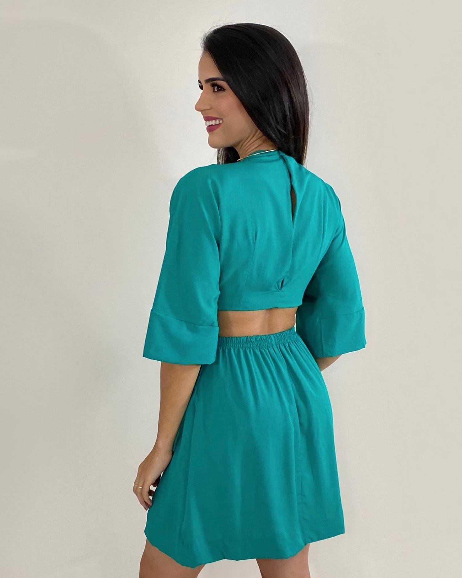 Vestido Mariana - Turquesa - Imagem 3