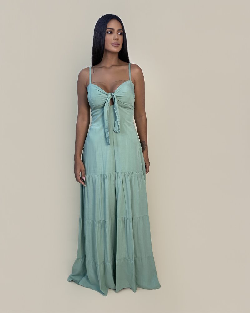 Vestido Camila - Verde Água - Imagem 3