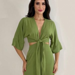 Vestido Mariana - Folhagem
