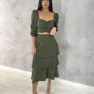 Cropped Olga - Verde Militar