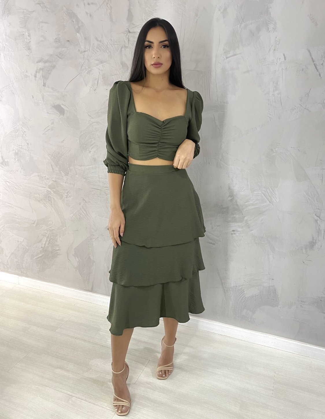 Cropped Olga - Verde Militar