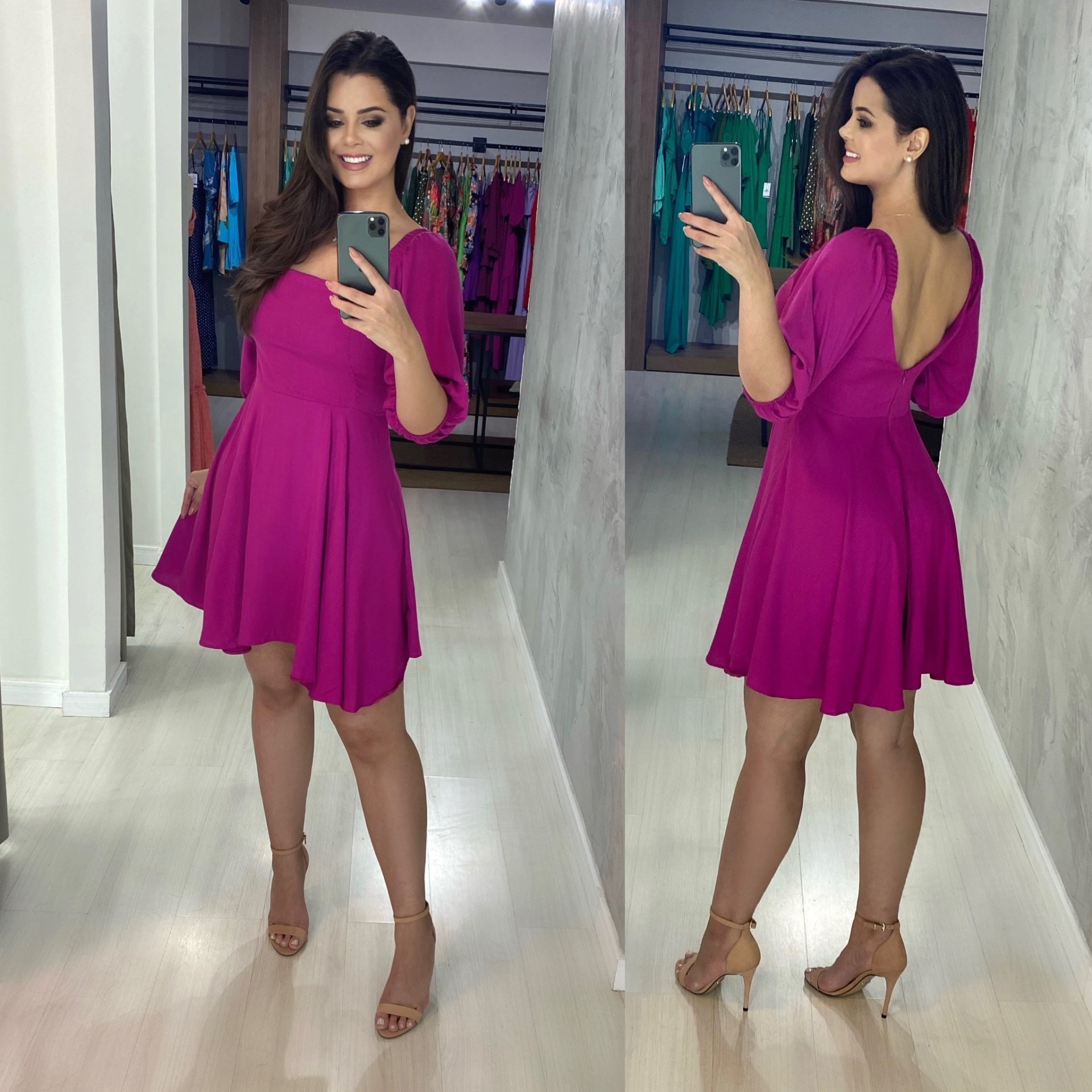 Vestido Anne - Fúcsia - Imagem 2