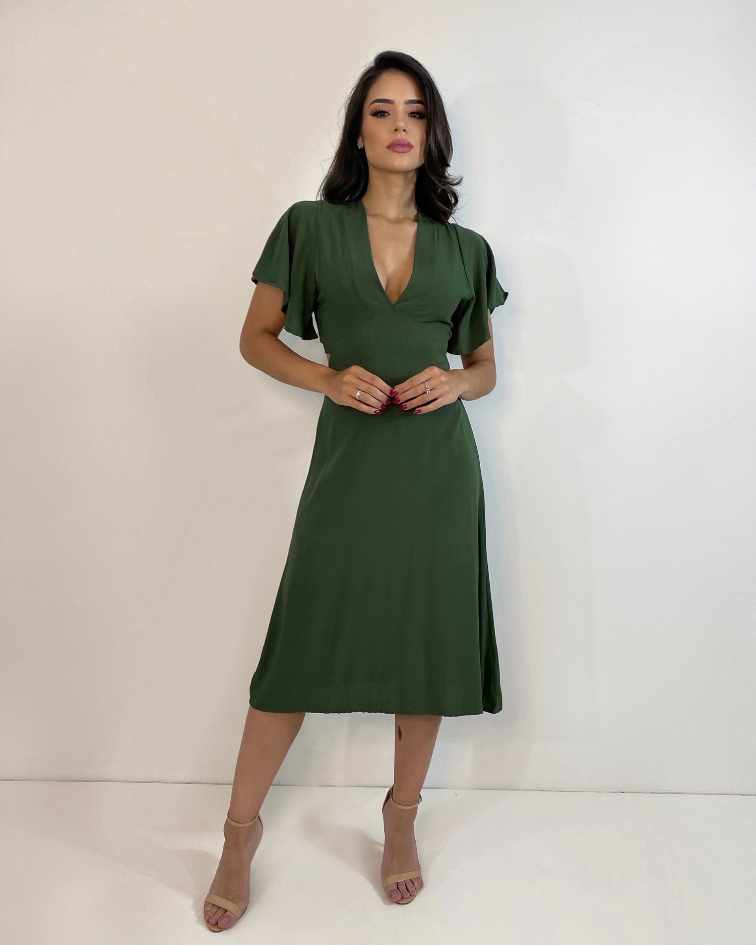 Vestido Ariane - Verde Militar - Imagem 5