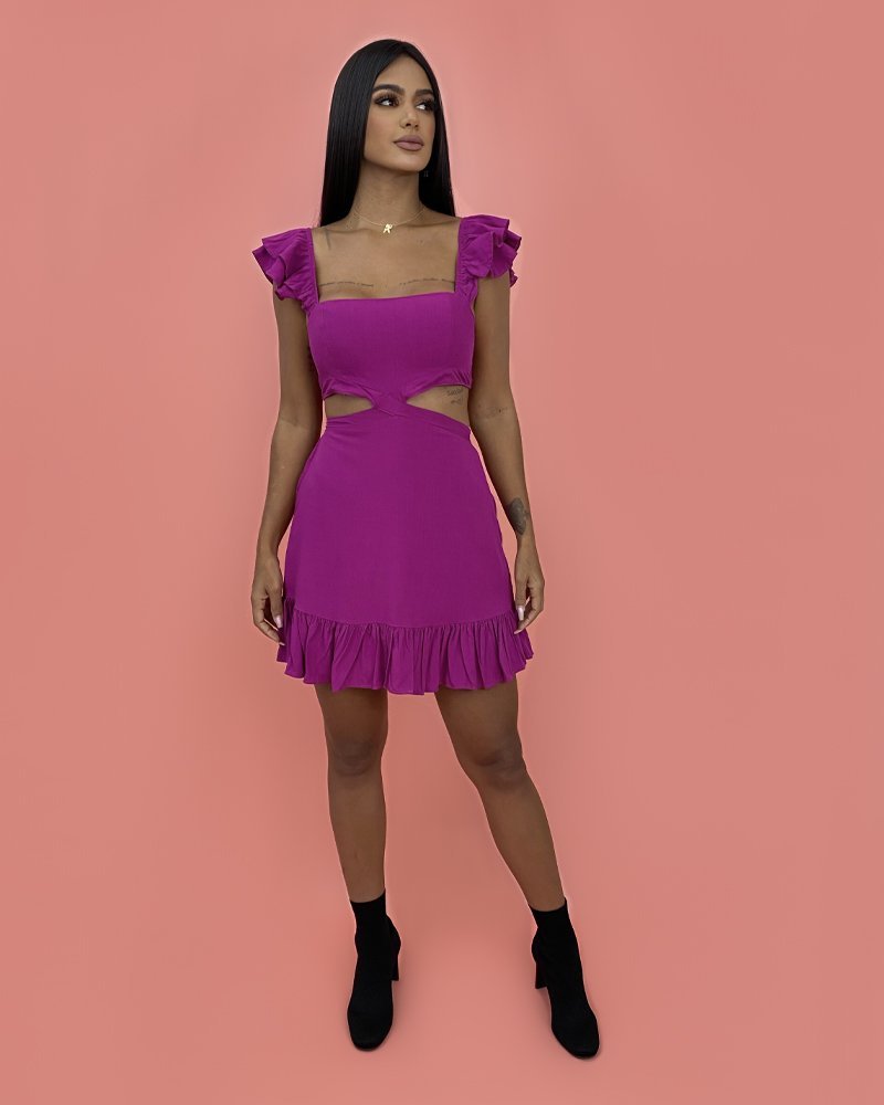 Vestido Andréia - Fúcsia