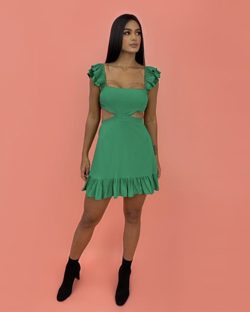 Vestido Andréia - Verde Bandeira - Imagem 2