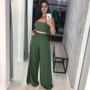 59f619516ae6a5f32136fb24cc4b3ca0.jpg Conjunto Pantalona Samira - Verde Militar