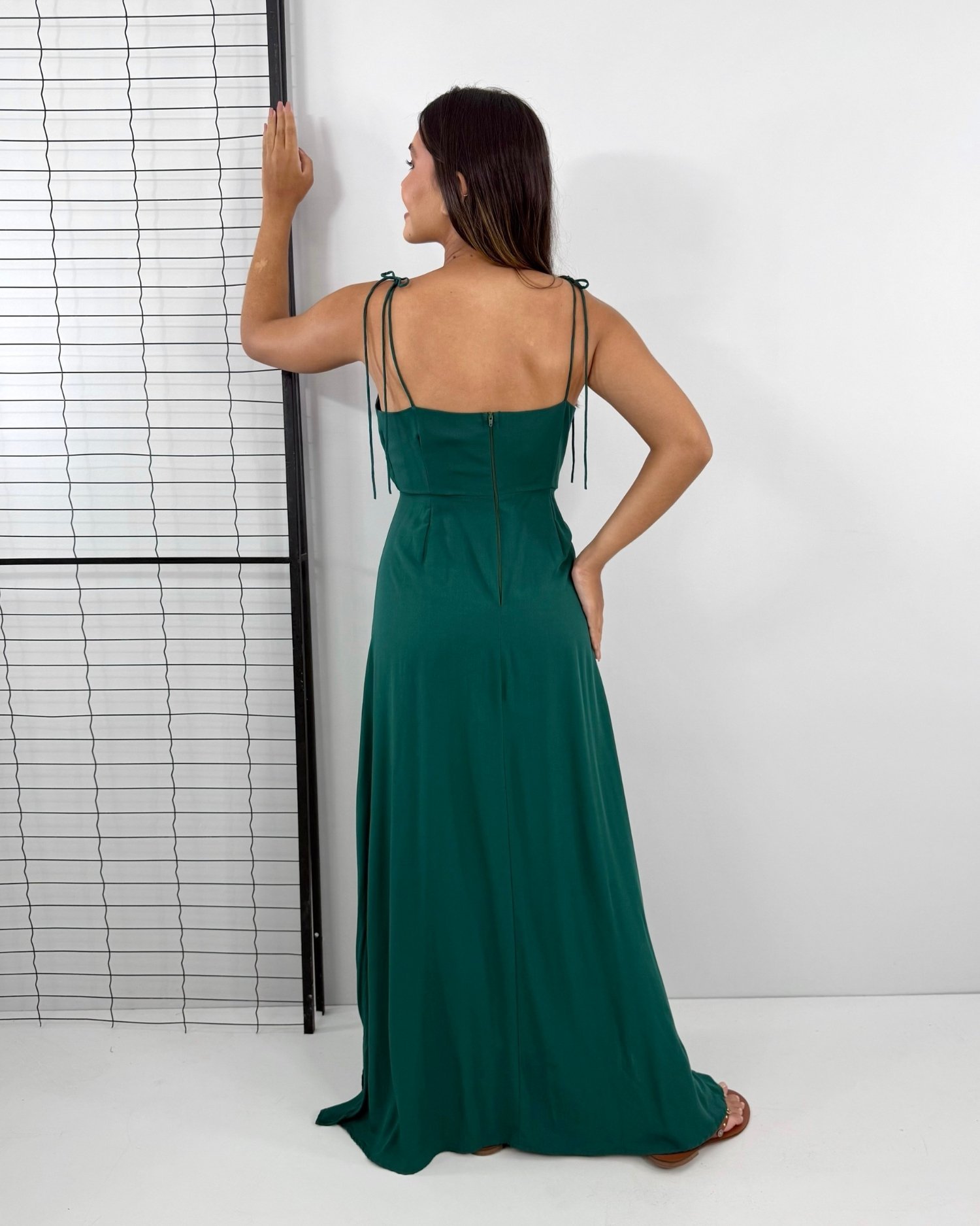 Vestido Drica Longo - Verde Amazônia - Imagem 4