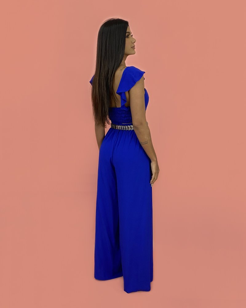 Conjunto Pantalona Samira - Azul Royal - Imagem 2