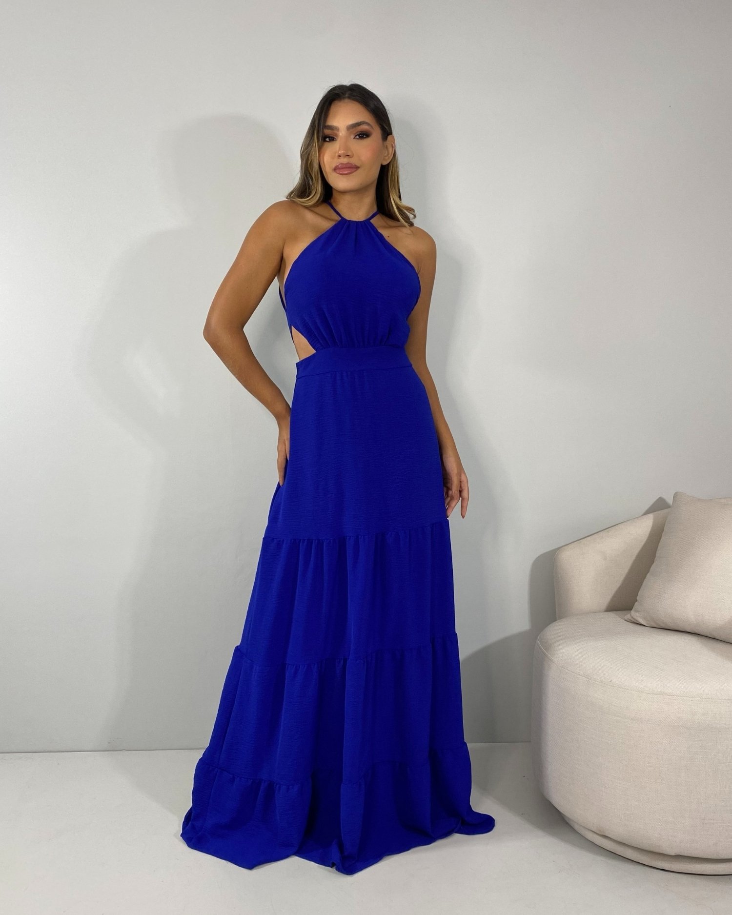 Vestido Estefane Longo - Azul Royal