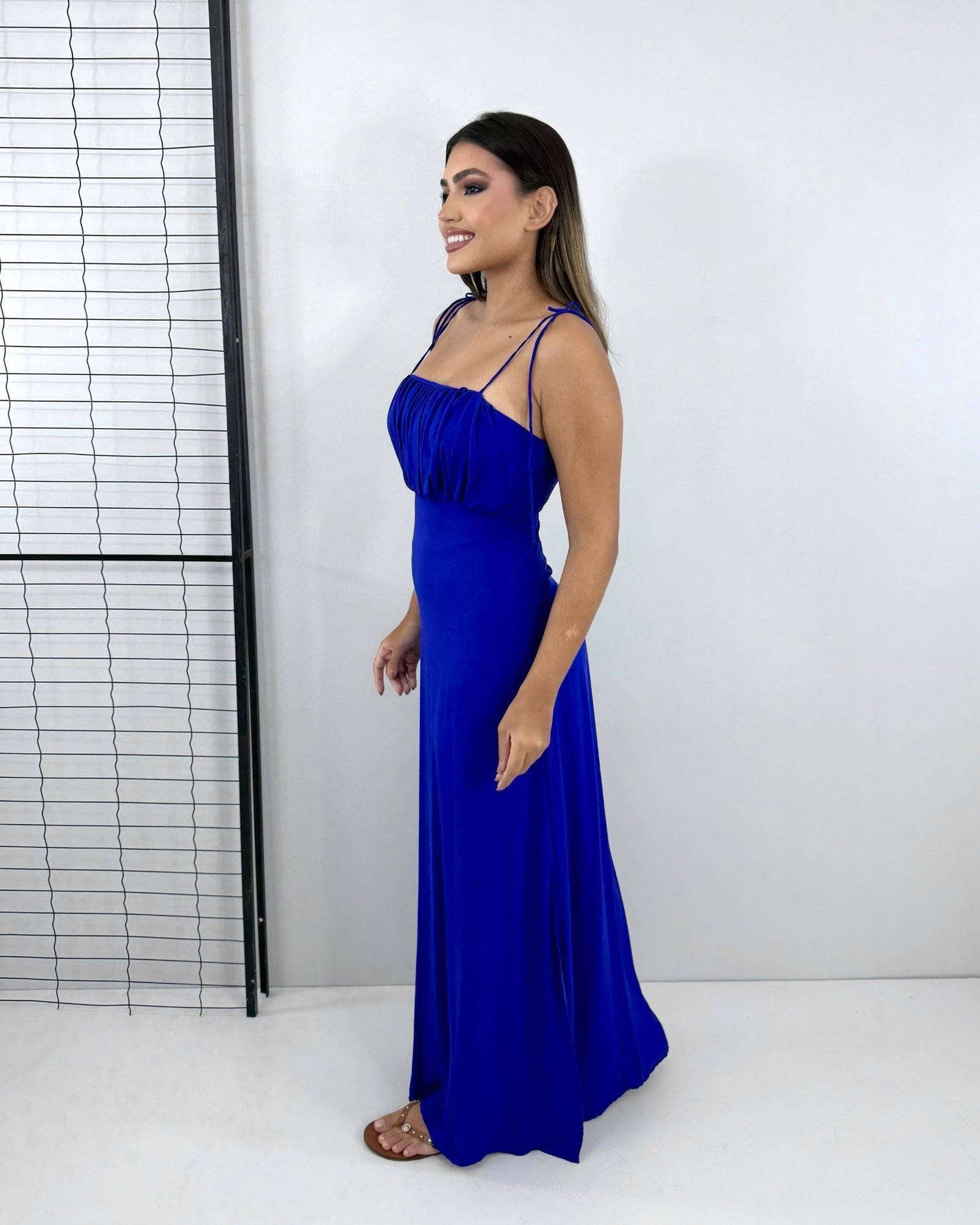 Vestido Drica Longo - Azul Royal - Imagem 4