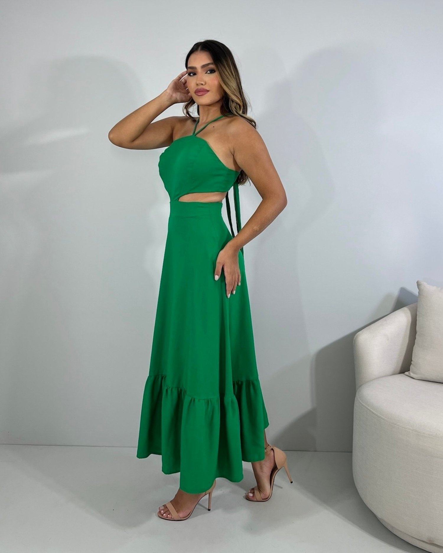 Vestido Aurora - Verde Bandeira - Imagem 2