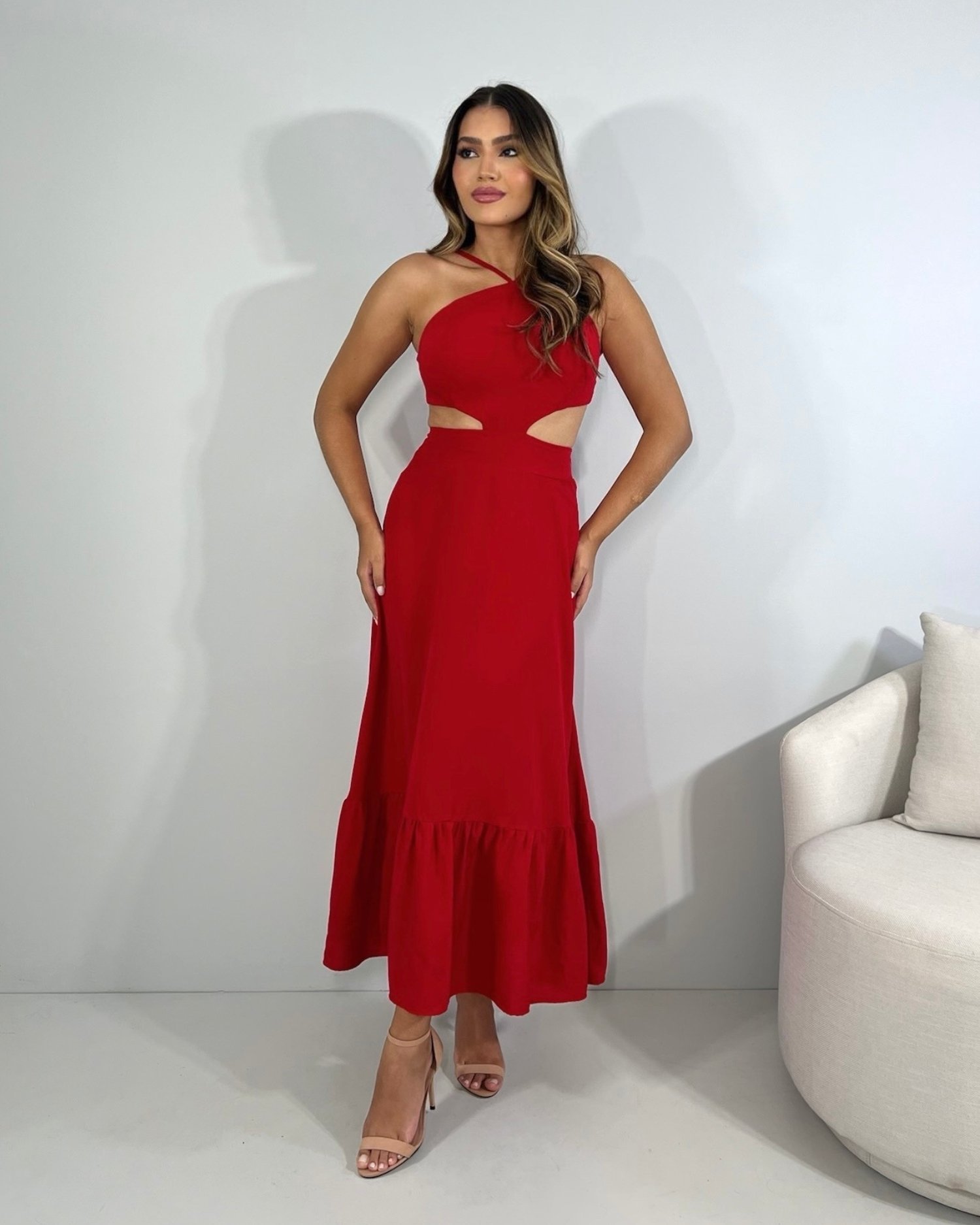 Vestido Aurora - Vermelho - Imagem 3