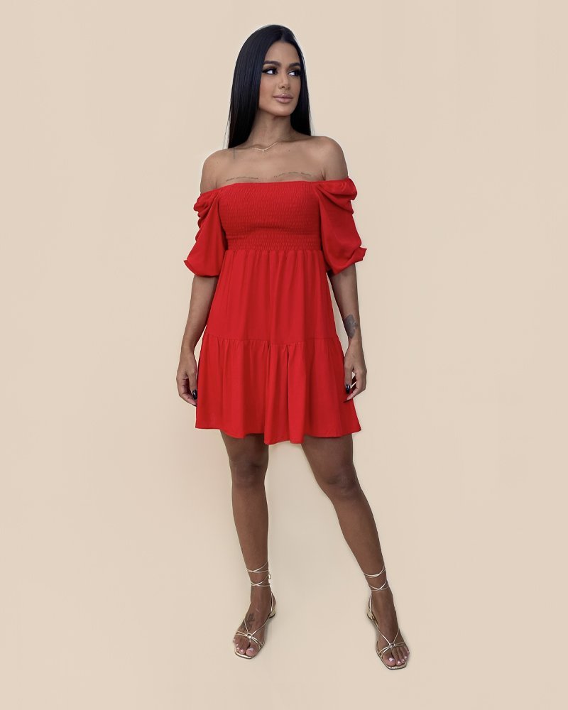 Vestido Juliana Curto - Vermelho - Imagem 2
