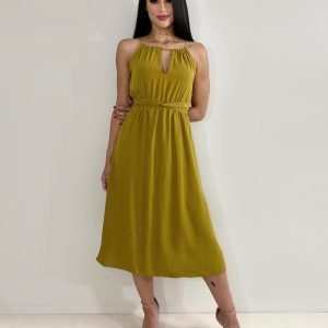Vestido Isadora - Amarelo Queimado