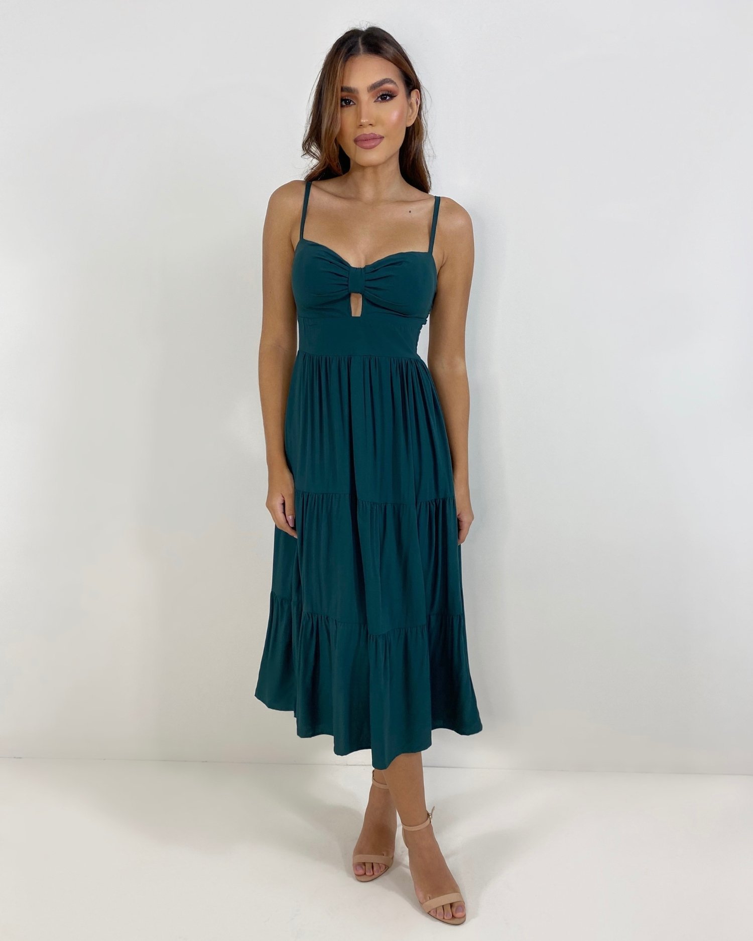 Vestido Jéssica Midi - Verde Esmeralda