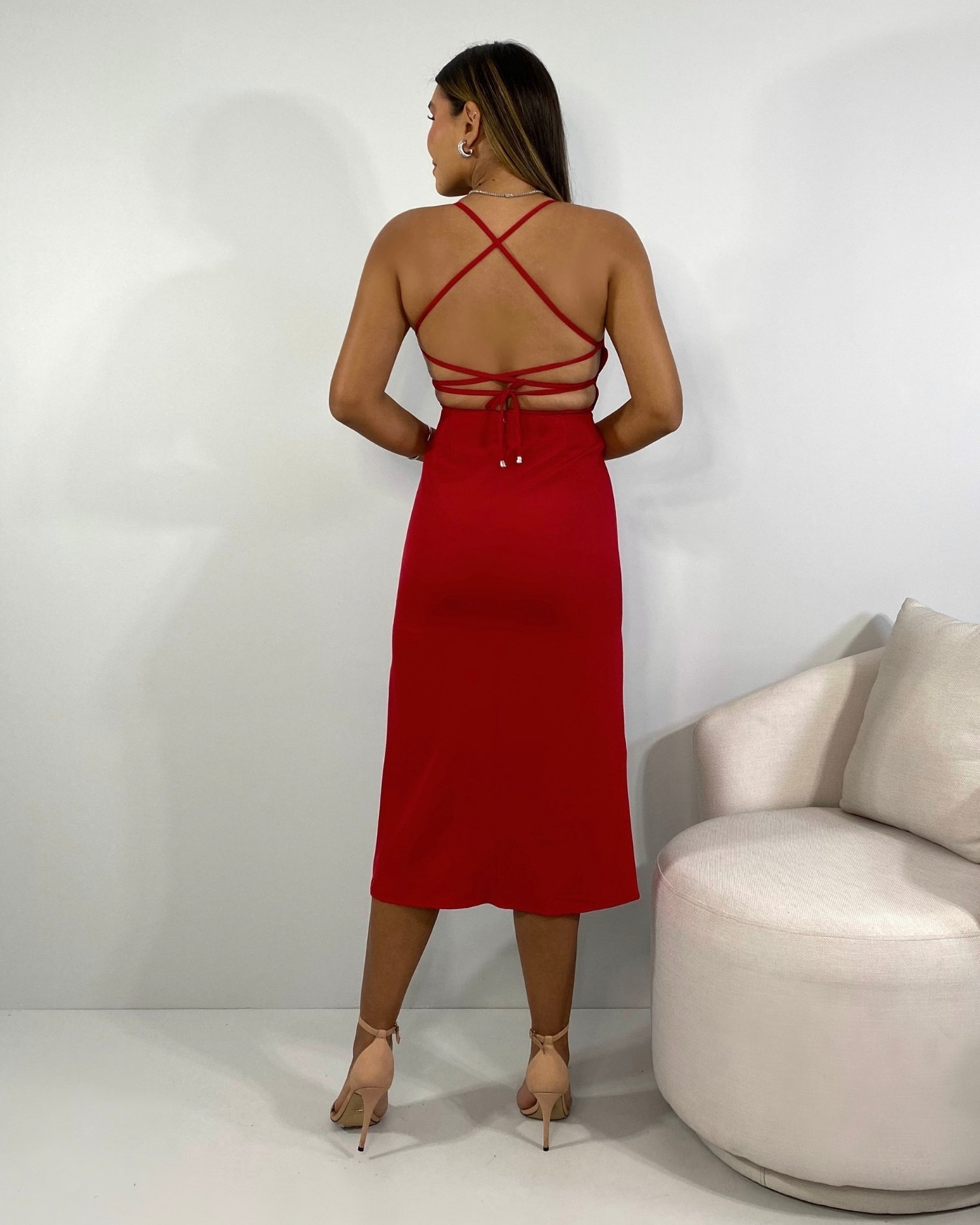 Vestido Edna - Vermelho - Imagem 2