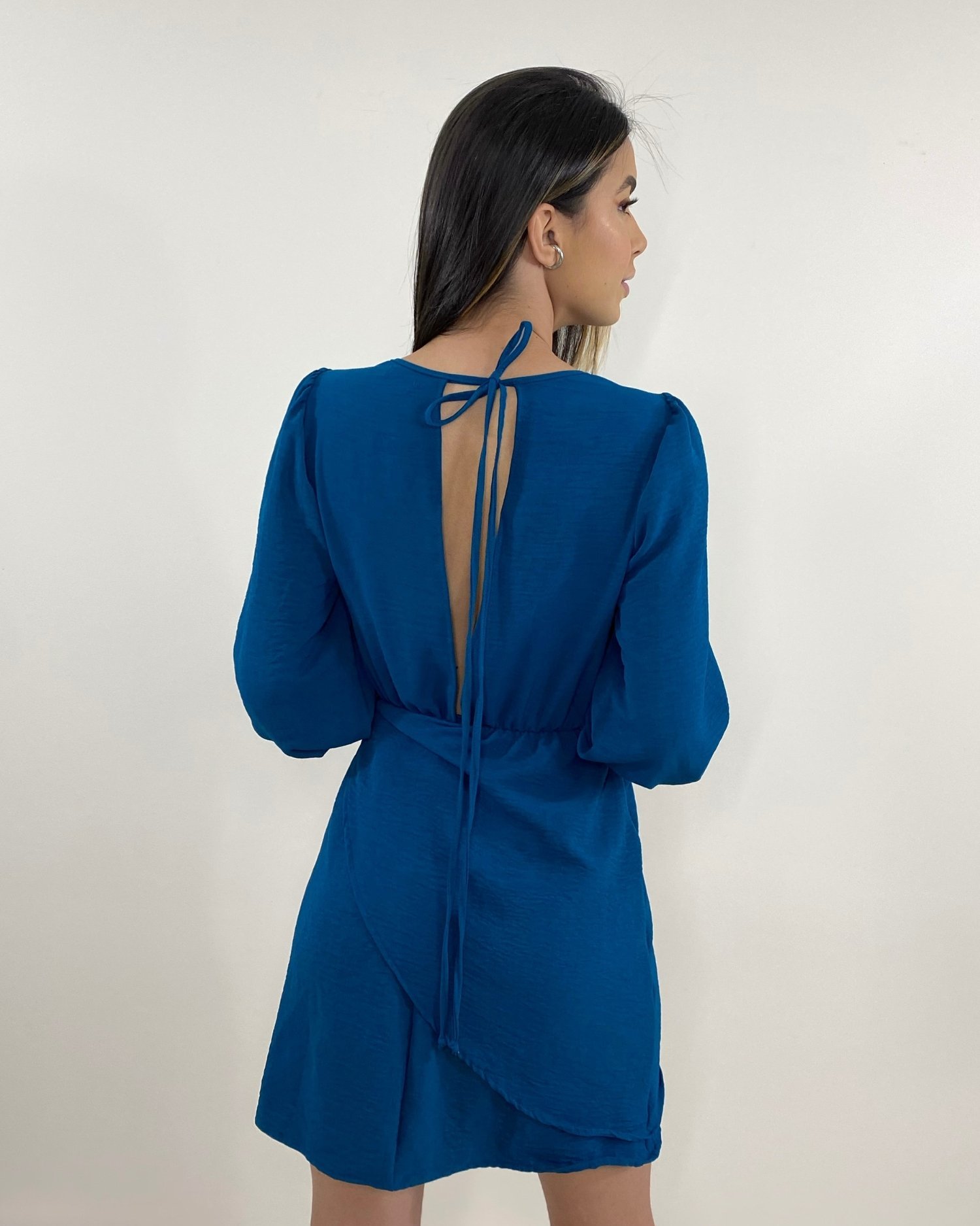 Vestido Ana Júlia - Azul Petróleo - Imagem 3