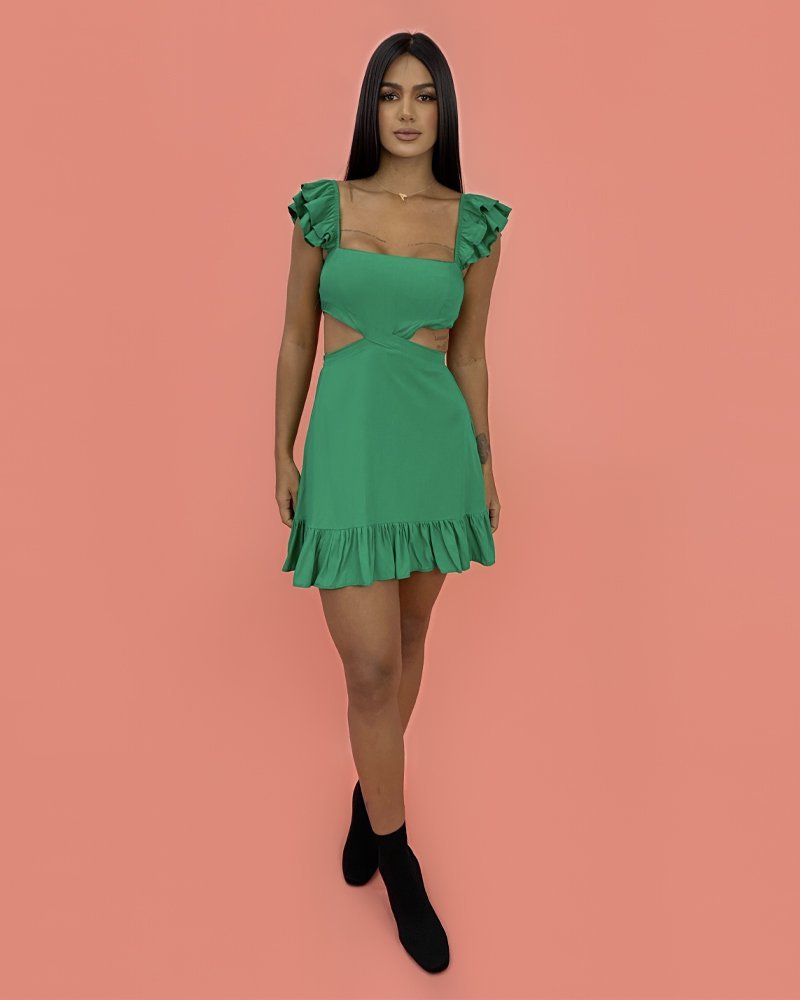 Vestido Andréia - Verde Bandeira - Imagem 4