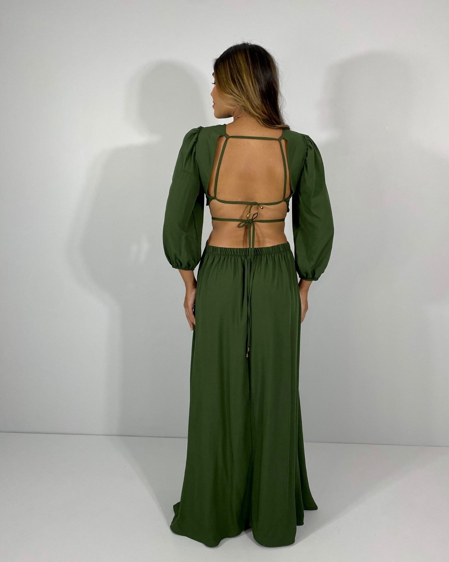 Vestido Giza - Verde Militar - Imagem 5