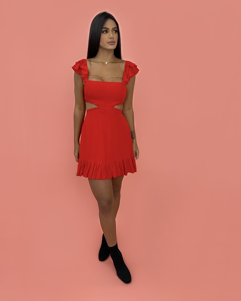 Vestido Andréia - Vermelho - Imagem 2