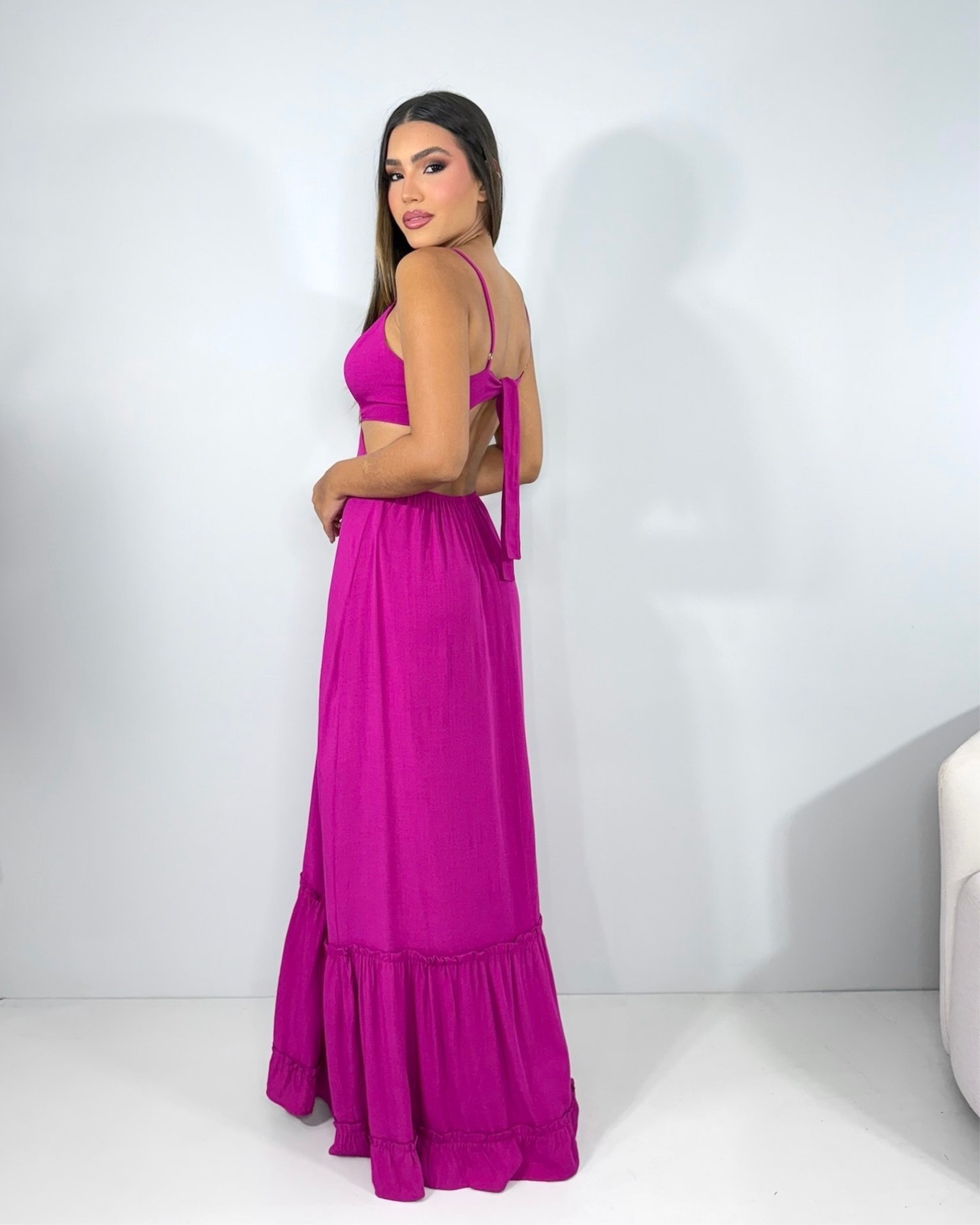 Vestido Launa - Fúcsia - Imagem 2