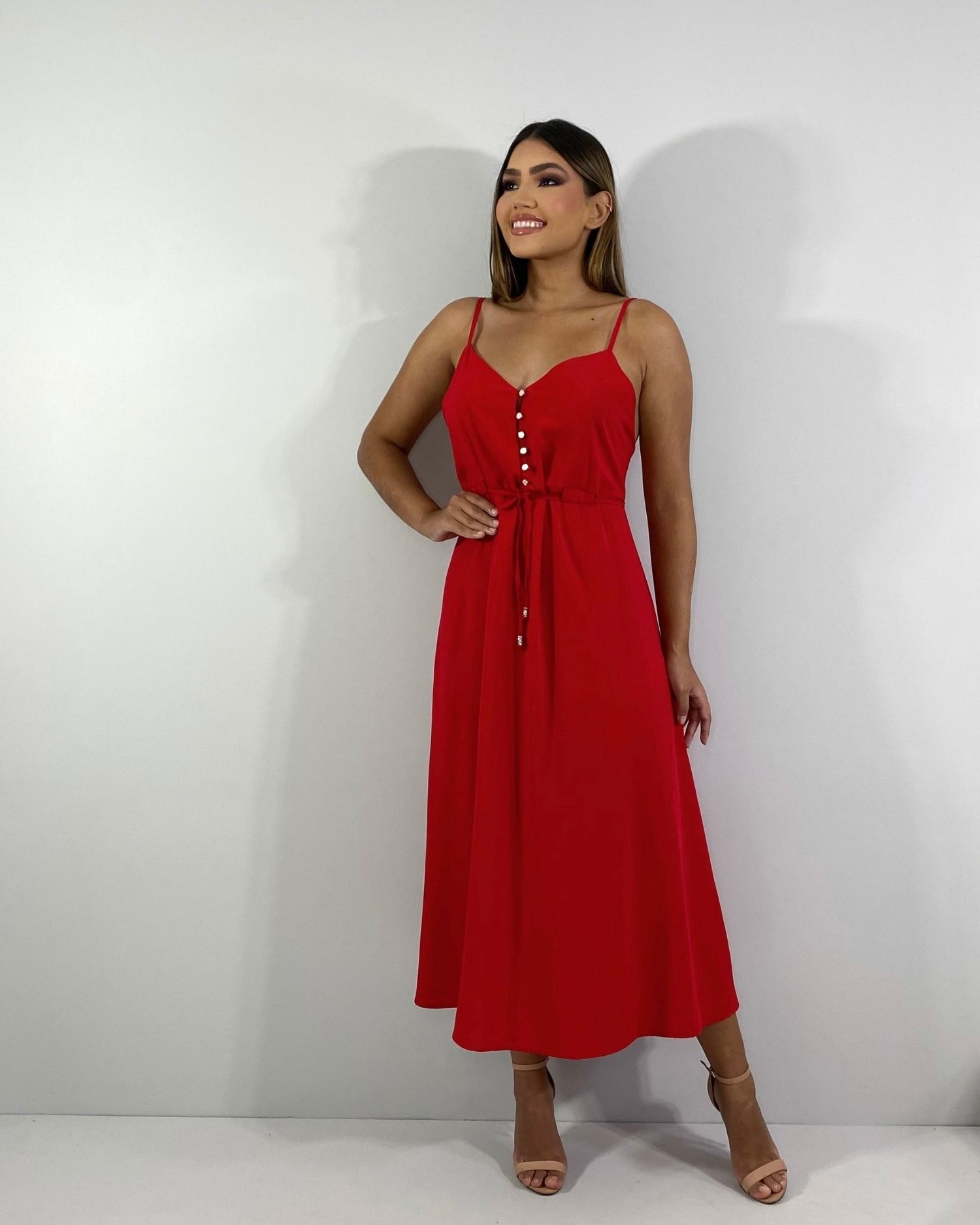 Vestido Felícia - Vermelho - Imagem 4