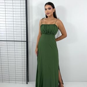 Vestido Drica Longo - Verde Militar