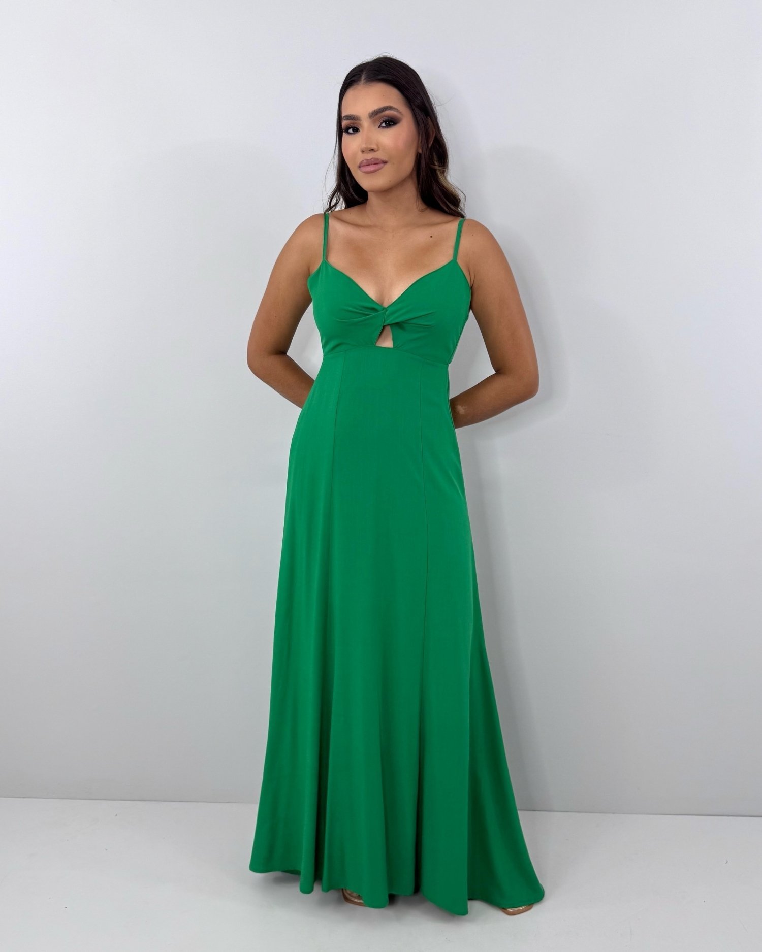Vestido Eliana - Verde Bandeira