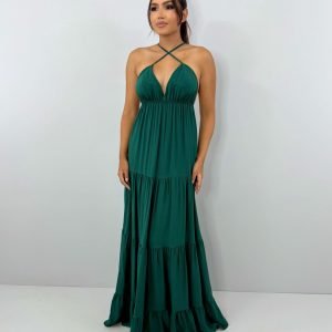 Vestido Sophia - Verde Amazônia