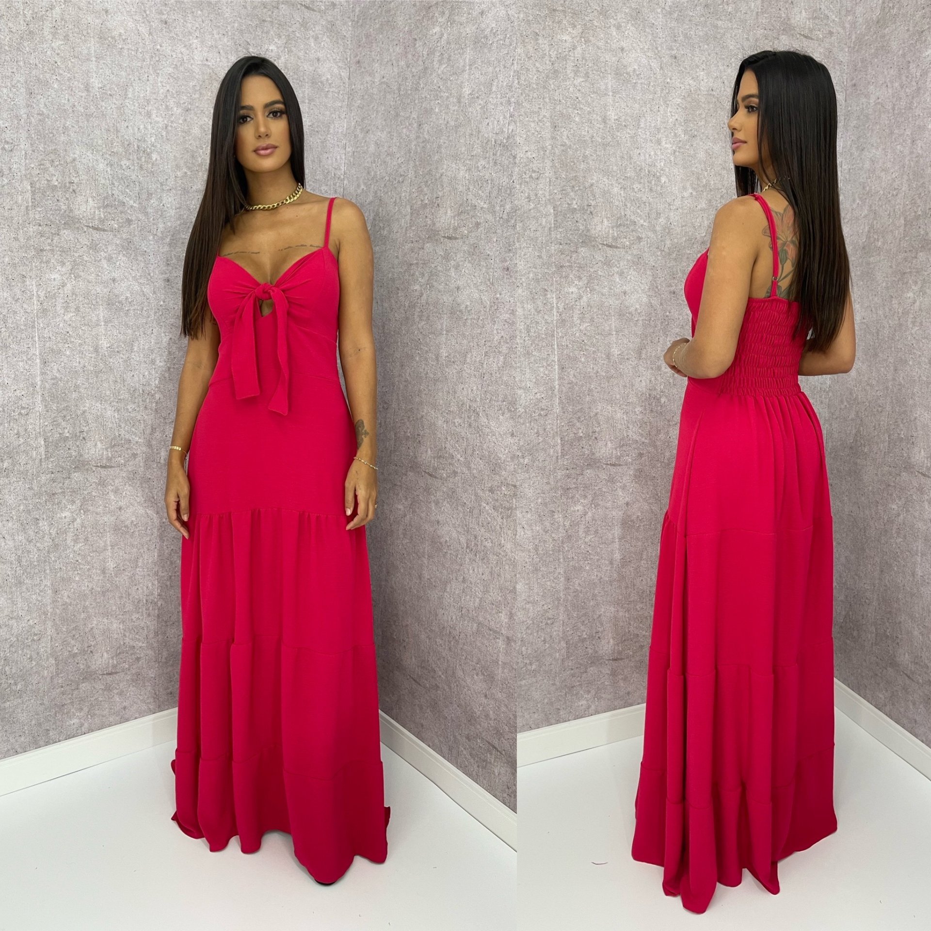 Vestido Camila - Rosa Magenta - Imagem 2