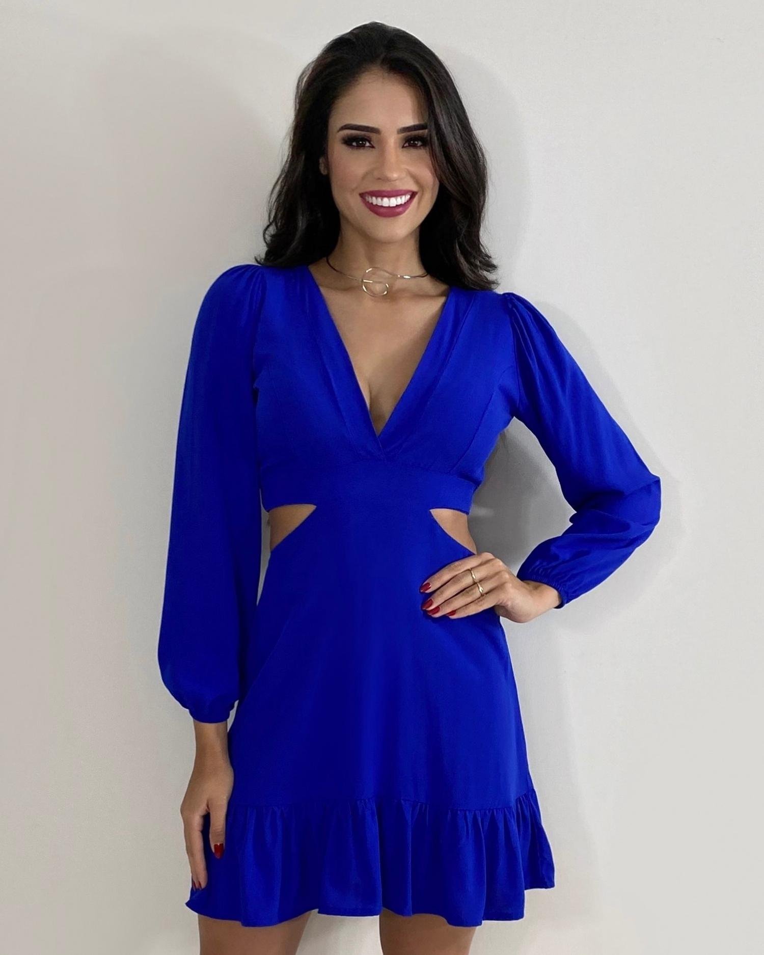 Vestido Cláudia - Azul Royal - Imagem 3