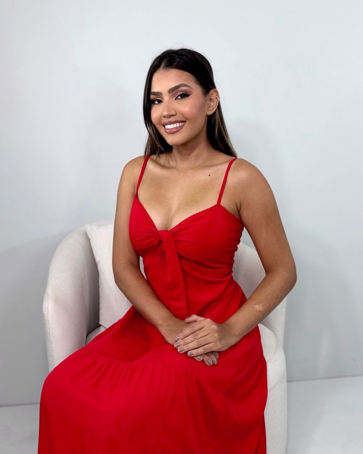 Vestido Camila - Vermelho - Imagem 7